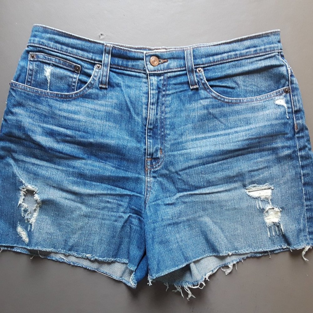 J Crew Distressed Cut Off Jean Shorts Size 32
